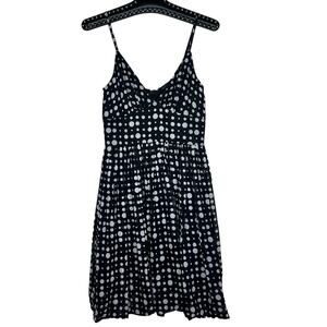Maria Bianca Nero Y2K Polka Dot Bubble Hem Mini Dress Small Black White